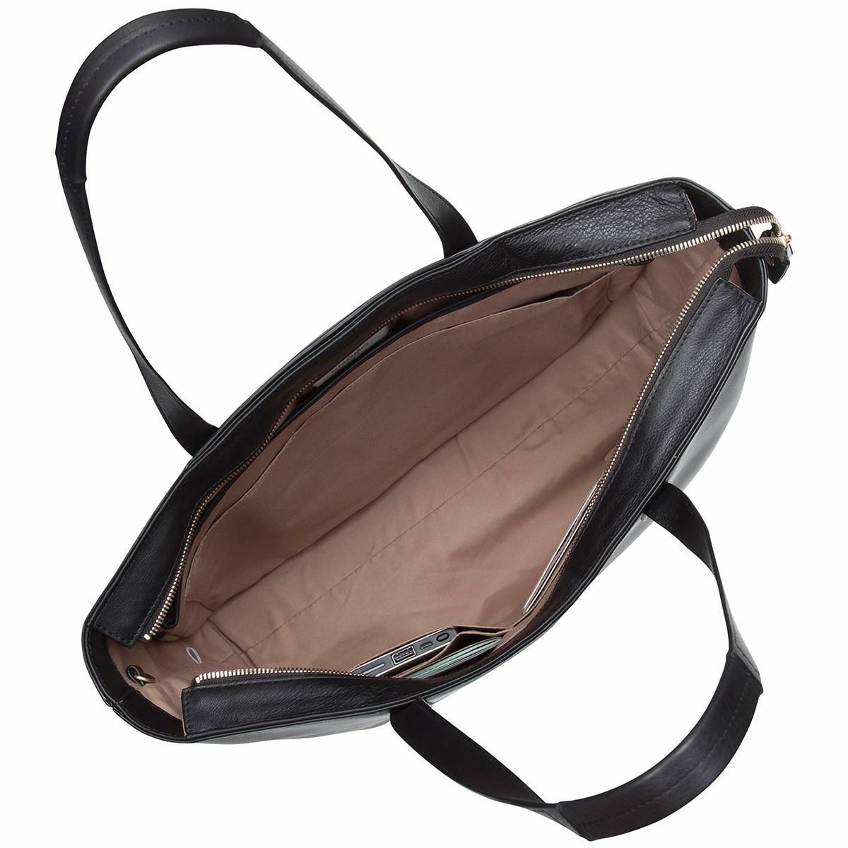 Knomo Mayfair Luxe Maddox 15 Inch Laptop Tote Bag Black