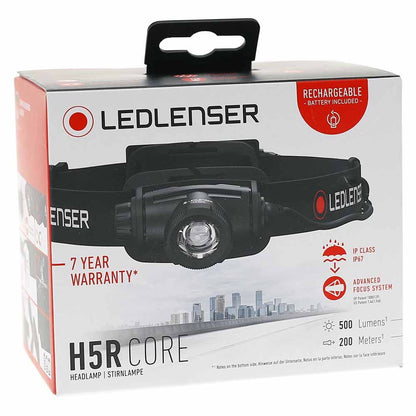 LEDLENSER 500 Lumens H5R Core Rechargeable Headlamp ZL502121