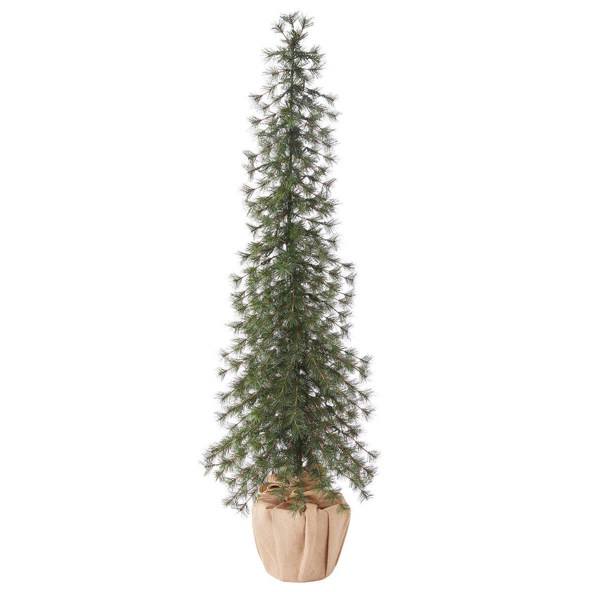 LED Needle Pine Burlap Tree Set 3 Piece