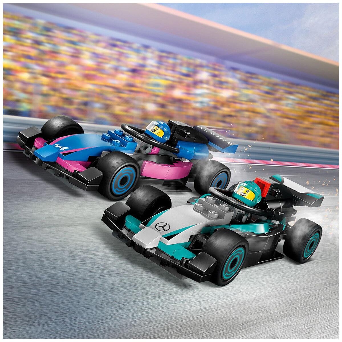 LEGO City F1 Garage and Mercedes-AMG And Alpine Cars Toy Playset 60444