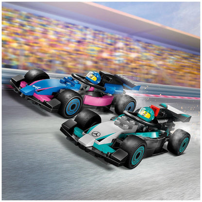 LEGO City F1 Garage and Mercedes-AMG And Alpine Cars Toy Playset 60444