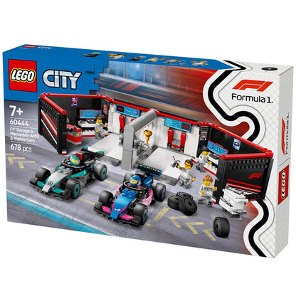 LEGO City F1 Garage and Mercedes-AMG And Alpine Cars Toy Playset 60444