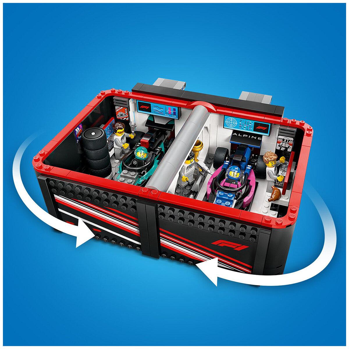 LEGO City F1 Garage and Mercedes-AMG And Alpine Cars Toy Playset 60444