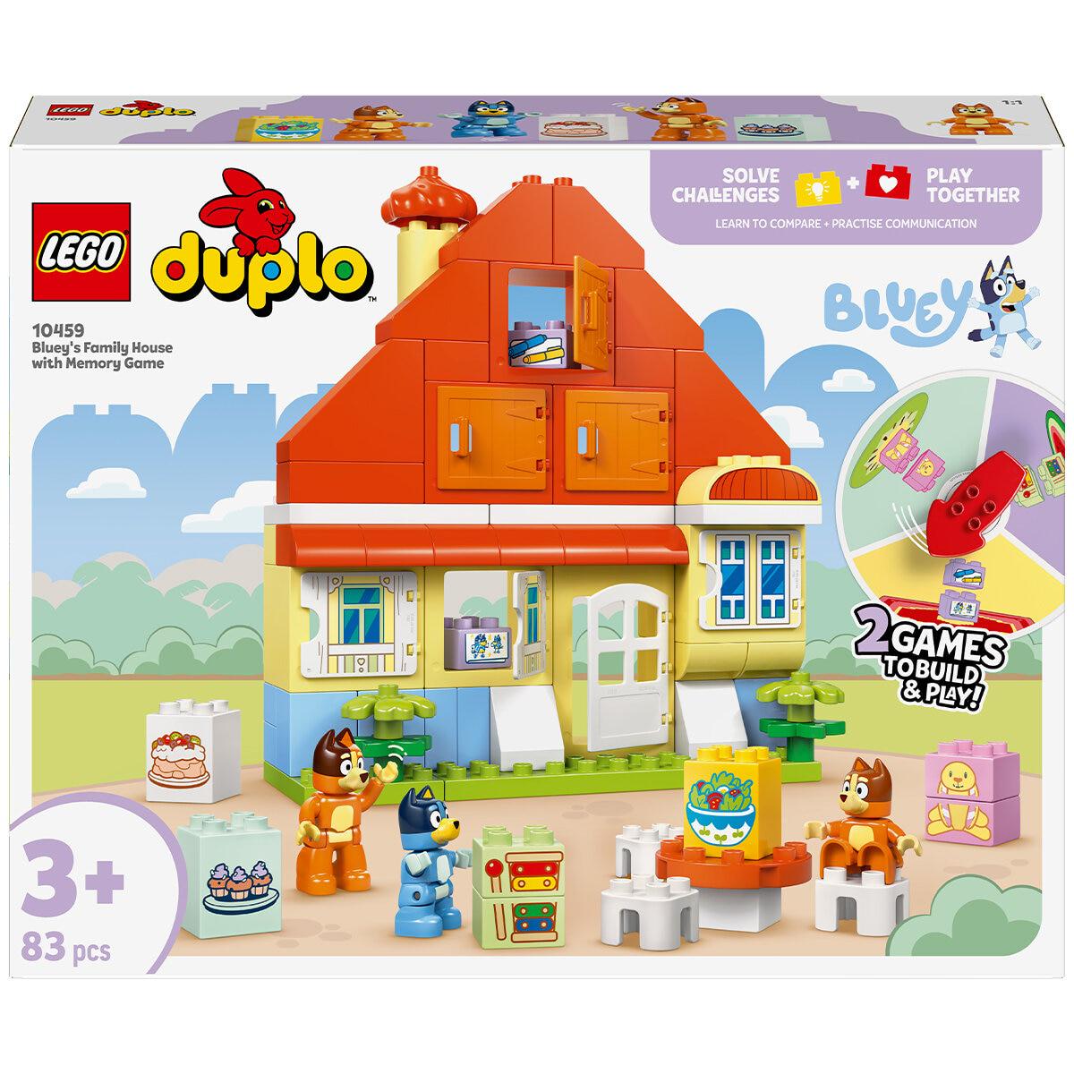 LEGO DUPLO Bluey: Blueys Family House with Memory Game 10459