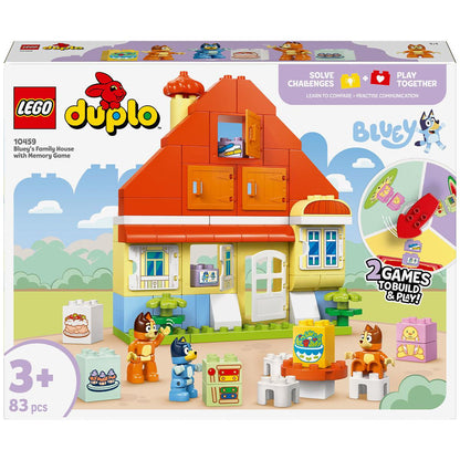 LEGO DUPLO Bluey: Blueys Family House with Memory Game 10459