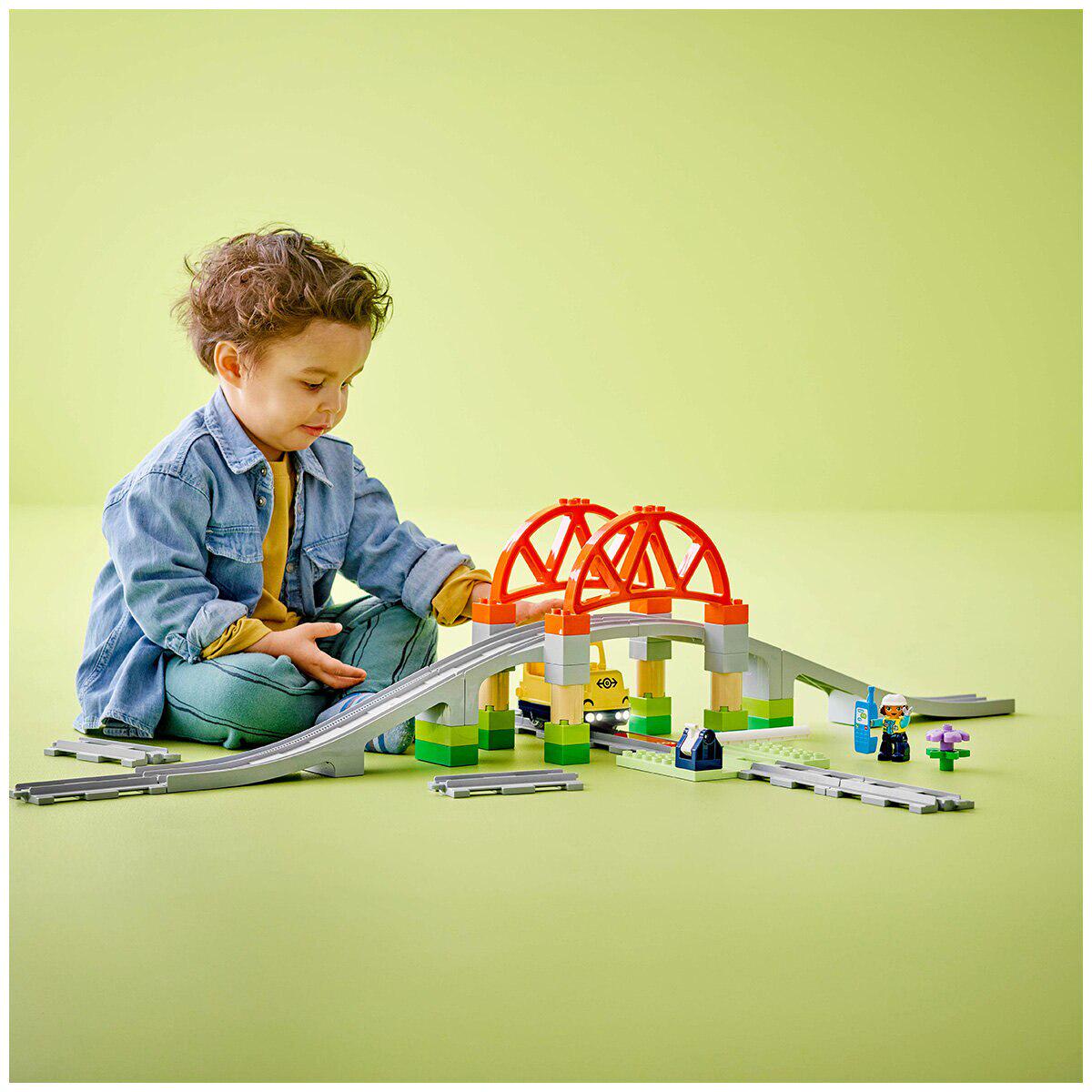 LEGO DUPLO Town Train Bridge And Tracks Expansion Set 10426