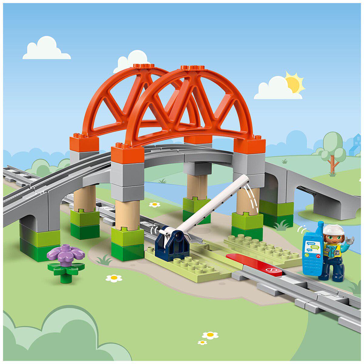 LEGO DUPLO Town Train Bridge And Tracks Expansion Set 10426