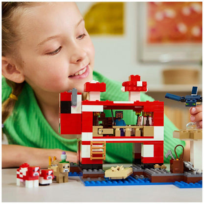 LEGO Minecraft The Mooshroom House Island Gamer Kit Toy For Kids 21270