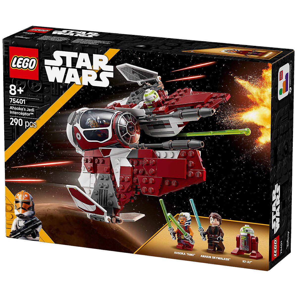 LEGO Star Wars Ahsokas Jedi Interceptor Starfighter Building Toy 75401