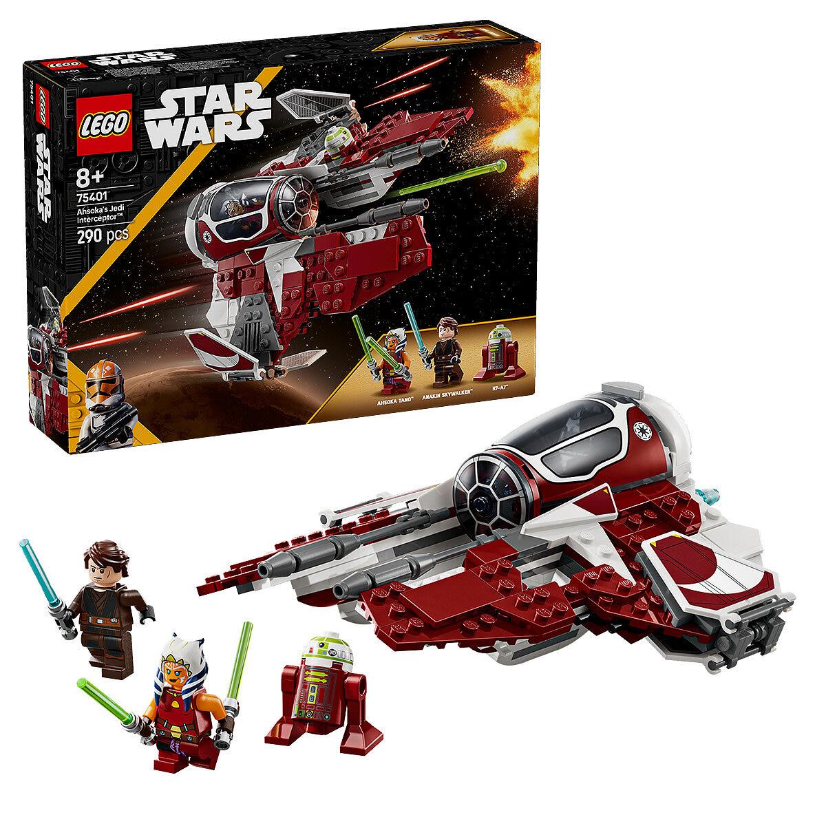 LEGO Star Wars Ahsokas Jedi Interceptor Starfighter Building Toy 75401