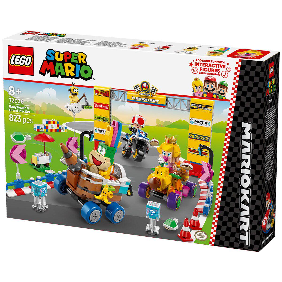 LEGO Super Mario: Mario Kart Baby Peach and Grand Prix Set, Racing Toy 72036