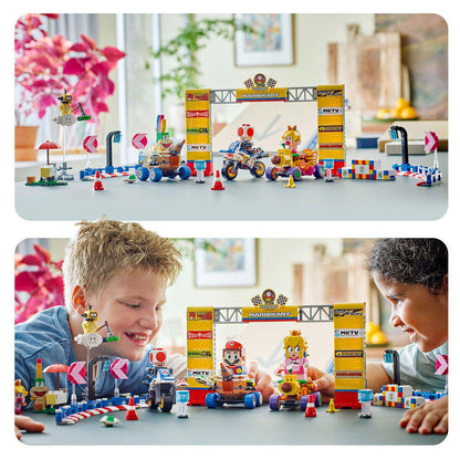 LEGO Super Mario: Mario Kart Baby Peach and Grand Prix Set, Racing Toy 72036