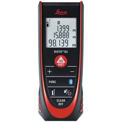 LEICA 100m Laser Distance Measurer w. Bluetooth DISTO D2 LG837031