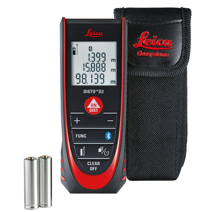 LEICA 100m Laser Distance Measurer w. Bluetooth DISTO D2 LG837031