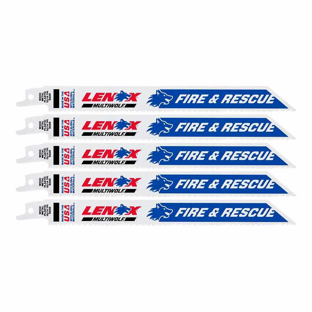 LENOX 200mm 10 14 TPI General Purpose Bi-Metal Reciprocating Saw Blades - 5 Piece 20577850R