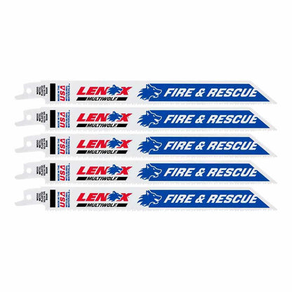 LENOX 200mm 10 14 TPI General Purpose Bi-Metal Reciprocating Saw Blades - 5 Piece 20577850R