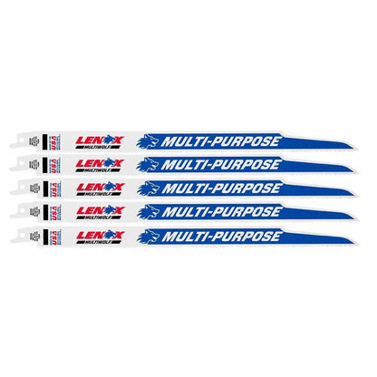 LENOX 300mm 10 14 TPI General Purpose Bi-Metal Reciprocating Saw Blades - 5 Piece 20583110R