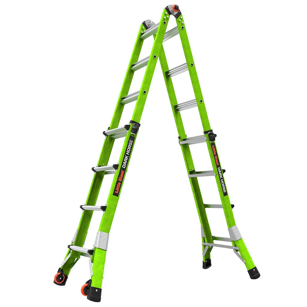 LITTLE GIANT Dark Horse 2.0 Multi-Purpose Fibreglass Ladder M17 4-7 Step
