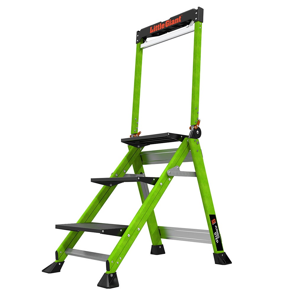 LITTLE GIANT Fibreglass Jumbo Step w. Handrail 11933