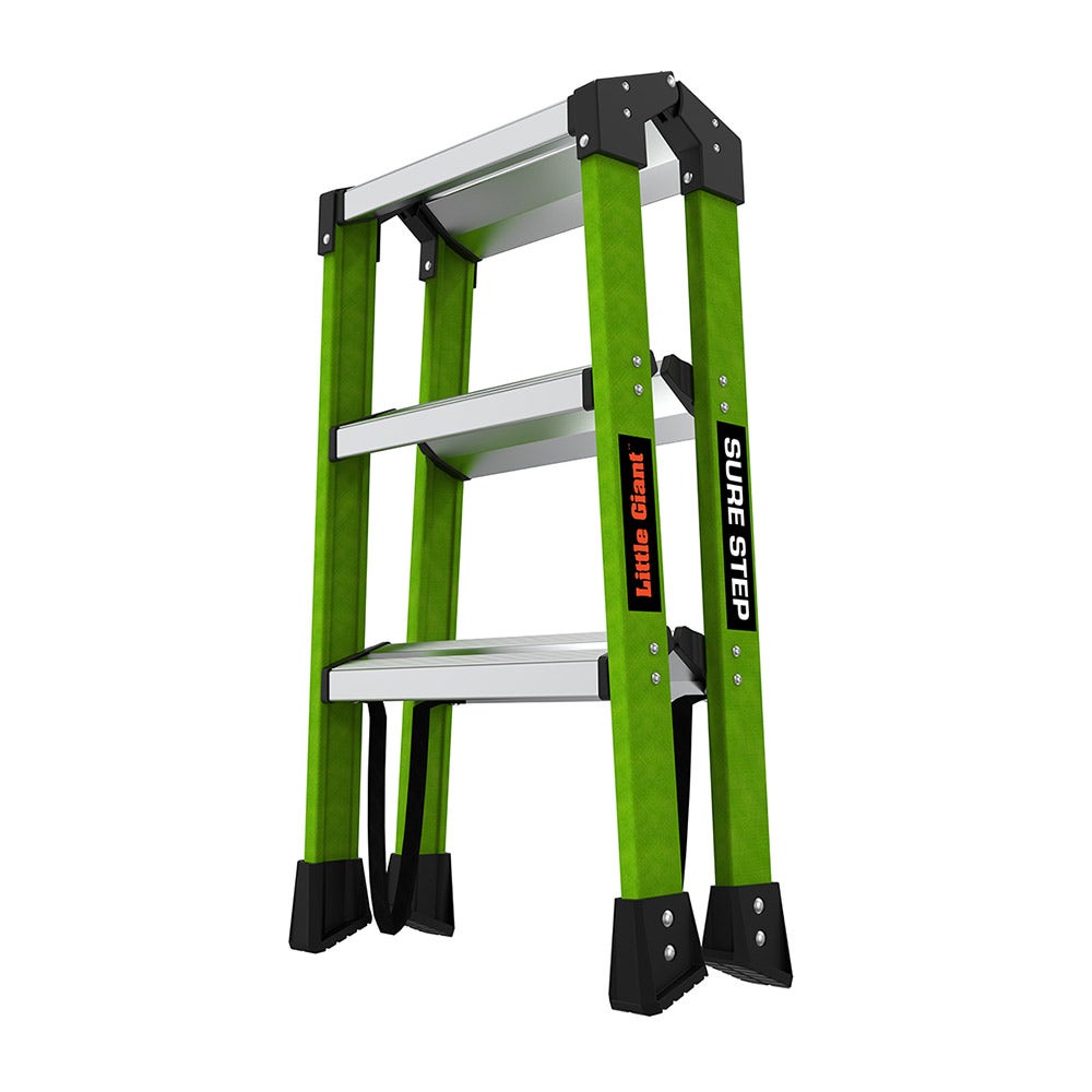 LITTLE GIANT Sure Step Double Sided Fibreglass 3 Step Ladder 11953