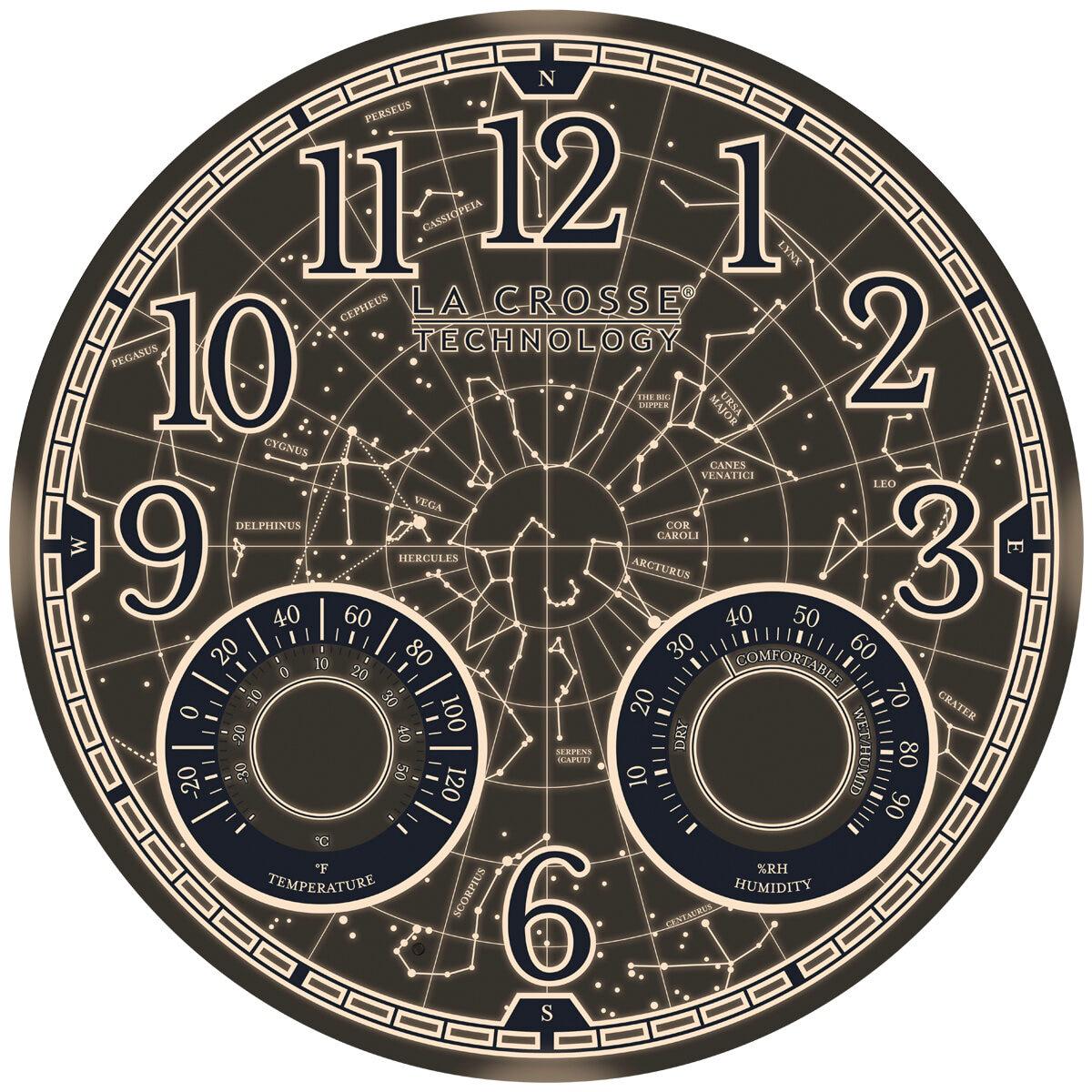 La Crosse Lighted Constellation Wall Clock
