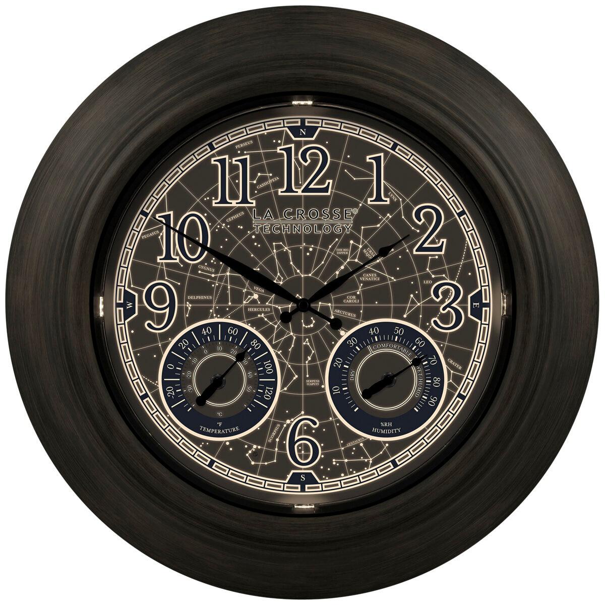 La Crosse Lighted Constellation Wall Clock