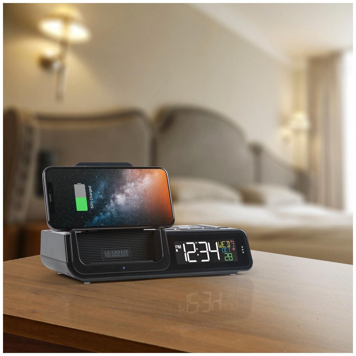 La Crosse Technology Alarm Clock with Wireless Charging C75662-AU