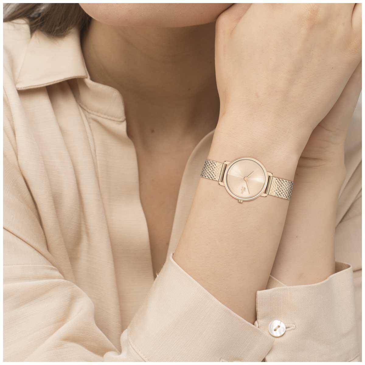Lacoste Carnation Gold Mesh Bracelet Women's Watch 2001296