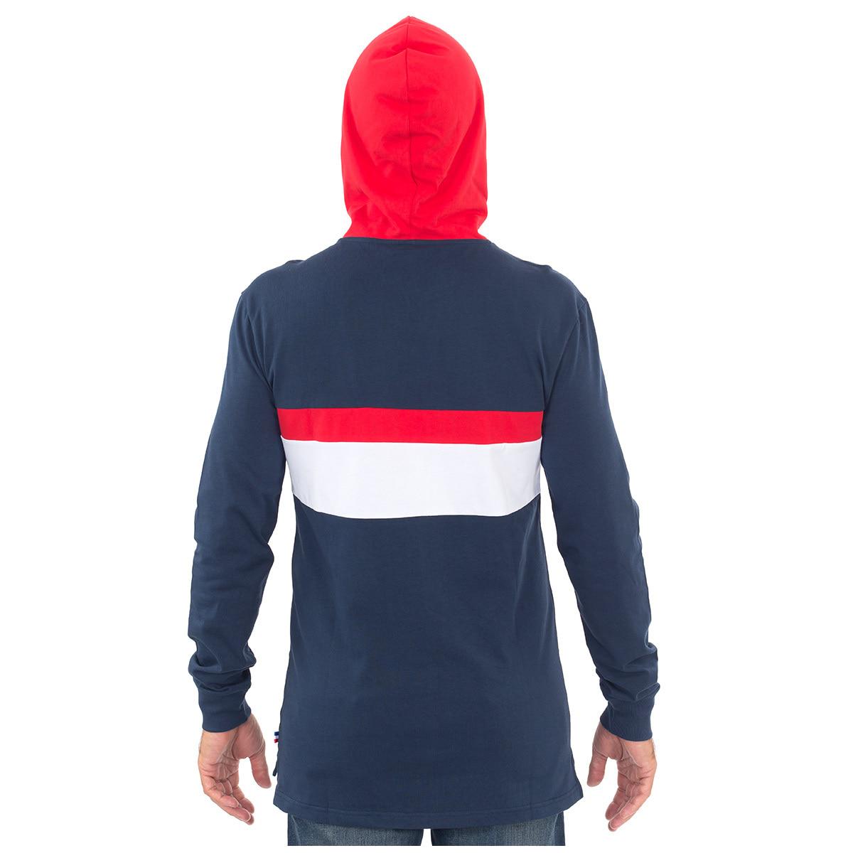 Le Coq Sportif Men's Hoody Valence Long Sleeve Tee Blue