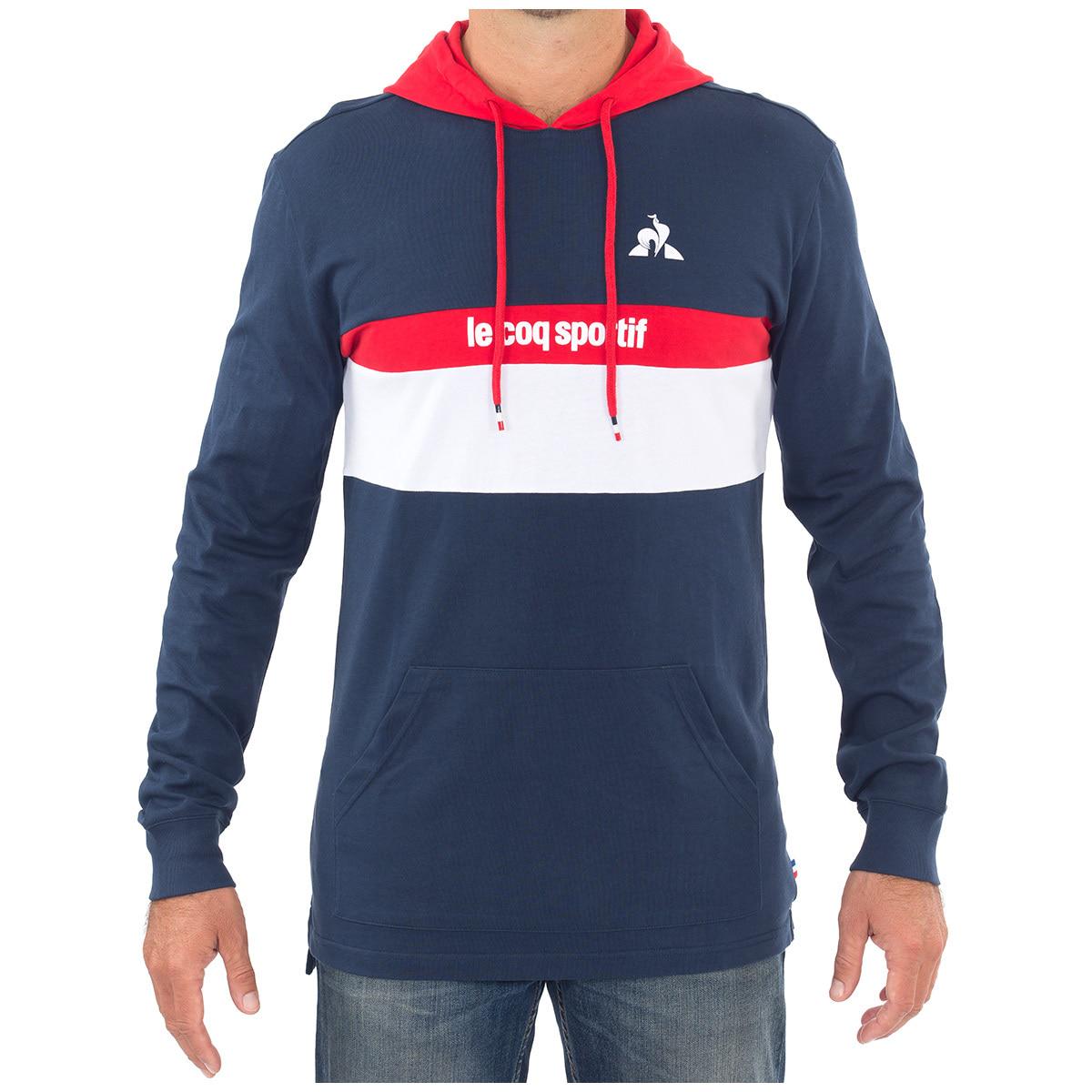 Le Coq Sportif Men's Hoody Valence Long Sleeve Tee White