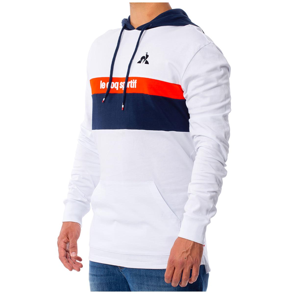 Le Coq Sportif Men's Hoody Valence Long Sleeve Tee White