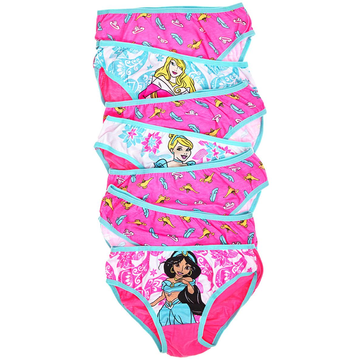 Licensed Children's Character Underwear Princess 7 Pack