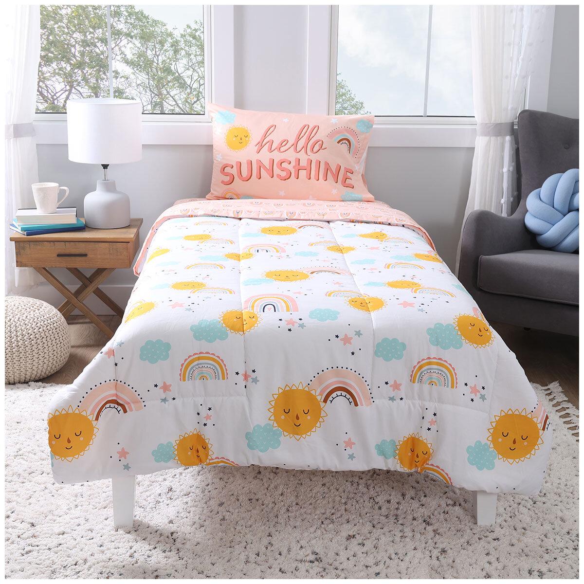Life Comfort Kids Bed In A Bag Set 4 Piece Rainbow