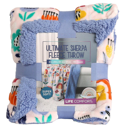Life Comfort Ultimate Kids Sherpa Throw 101 x 127cm Nature