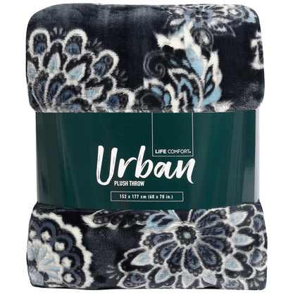 Life Comfort Urban Plush Throw Floral
