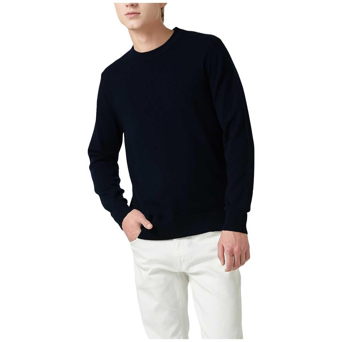 Lydia Vine Cashmere Crew Sweater Dark Navy