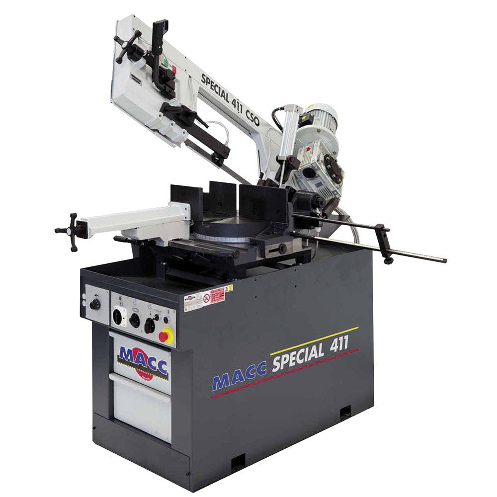MACC 300mm Swivel Head Dual Mitre Bandsaw 3 Phase MB-411CSO-3