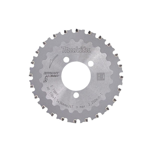 MAKITA 110 x 34mm 24T TCT Circular Saw Blade for Rebar Cutting - EFFICUT E-11097