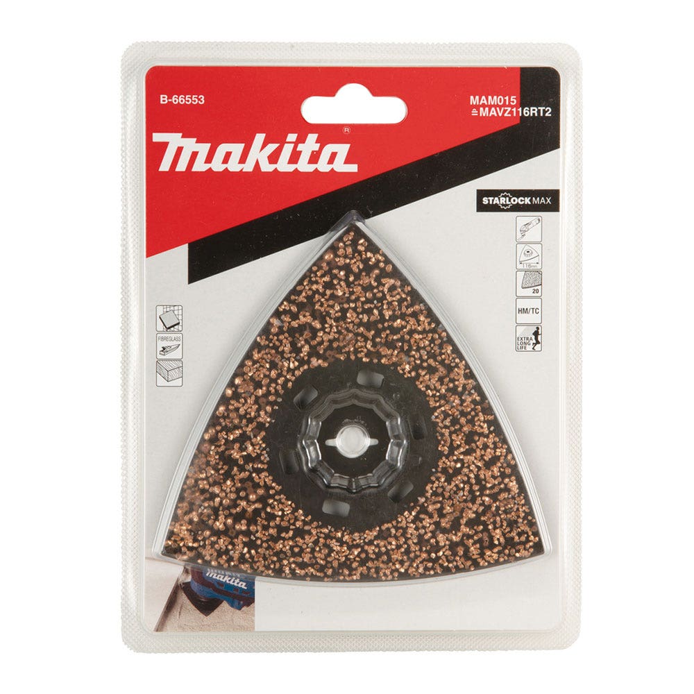 MAKITA 116mm G20 Starlock Max Multi-Tool Sanding Plate B-66553