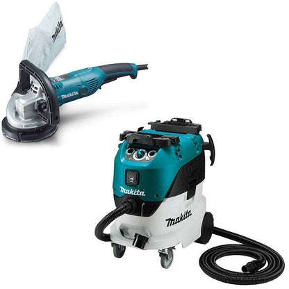 MAKITA 125mm Concrete Planer and 240V M-Class Dust Extraction Combo Kit PC5000C-VC42MX2