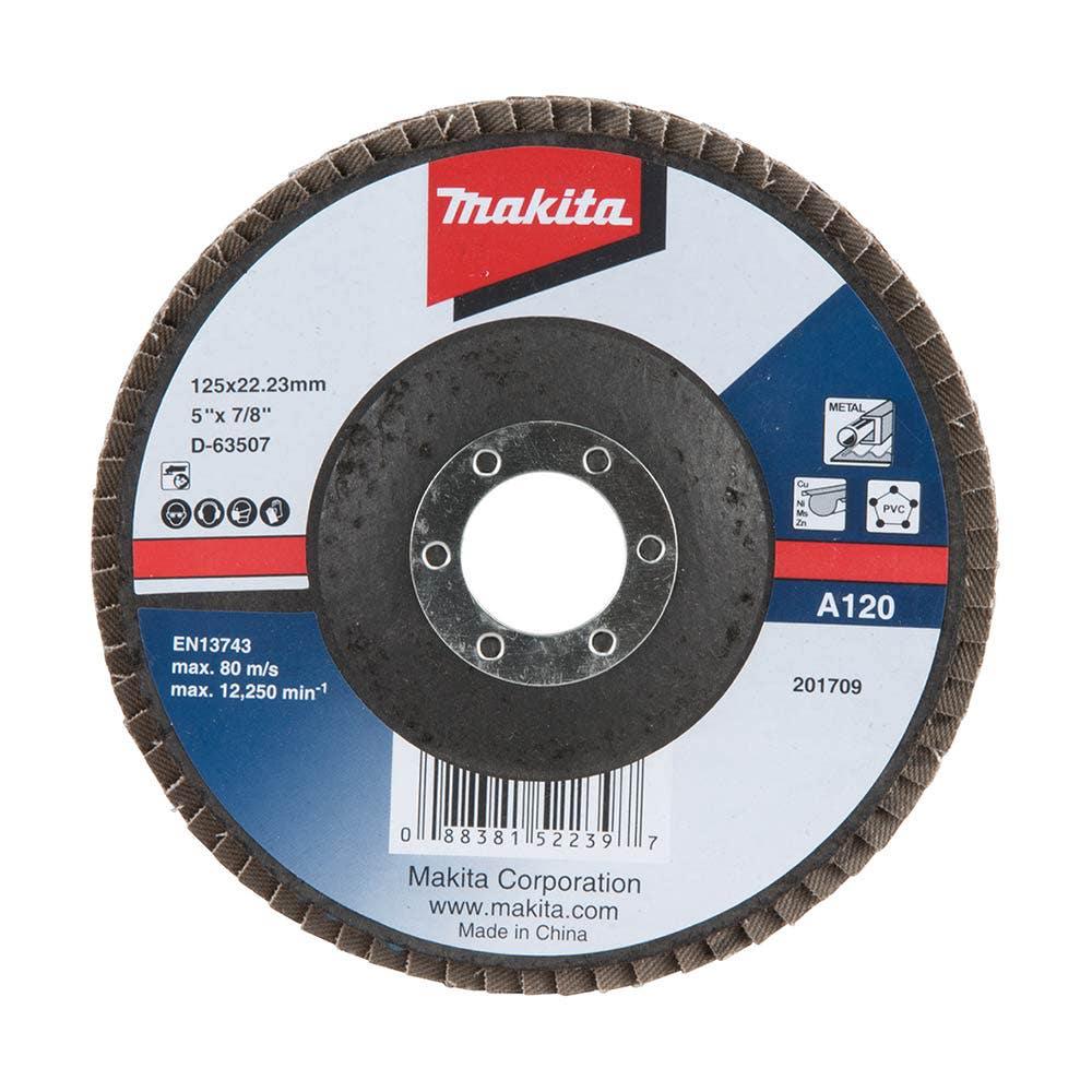 MAKITA 125mm Economy Flap Disc 120# Aluminium Oxide D-63507