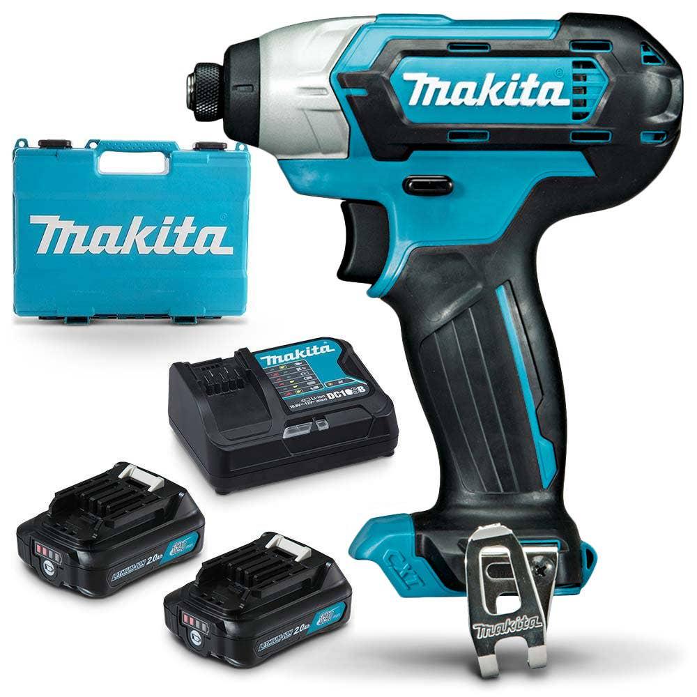MAKITA 12V Max 2.0Ah Li-Ion CXT Cordless Impact Driver Drill Combo Kit TD110DSAE