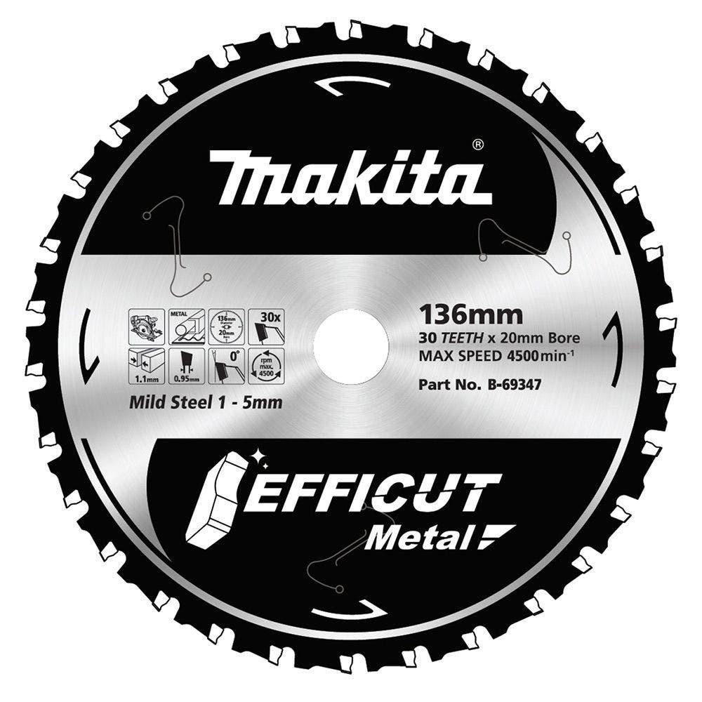 MAKITA 136mm 30T TCT Circular Saw Blade for Metal Cutting - EFFICUT