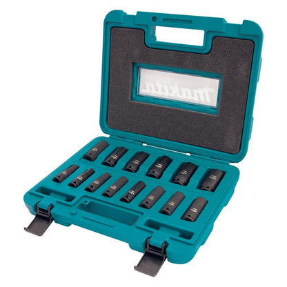 MAKITA 14 Piece 3 8 Square Drive Metric Impact Socket Set B55550