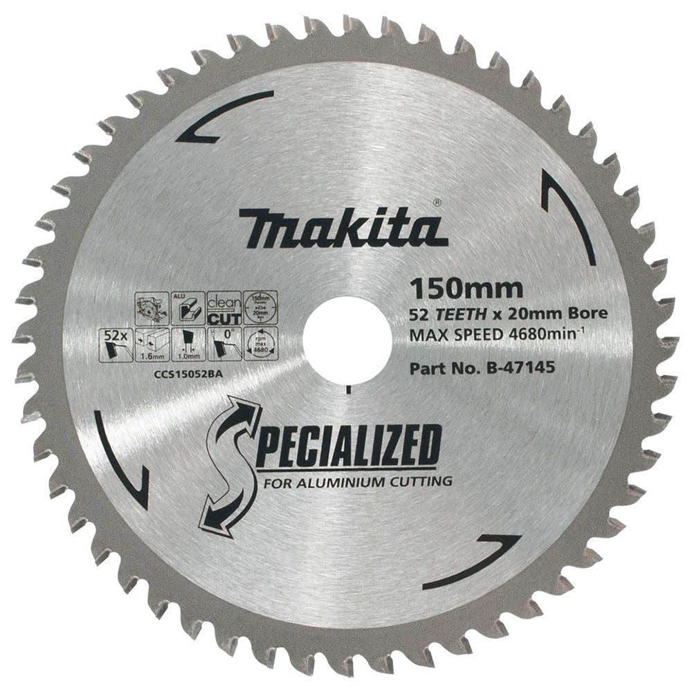 MAKITA 150mm 52T TCT Circular Saw Blade for Aluminium Cutting - SPECIALIZED B-47145