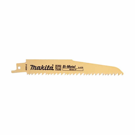 MAKITA 152mm 1.6T 5-8TPI Bi-Metal Reciprocating Blade for Wood Metal - 5 Piece B-43234