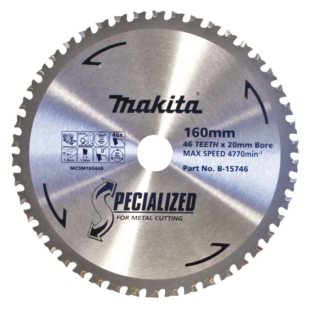MAKITA 160mm 46T TCT Circular Saw Blade for Metal Cutting - SPECIALIZED