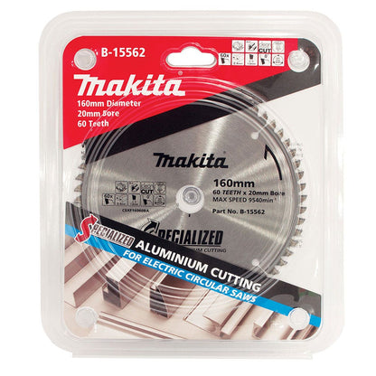 MAKITA 160mm 60T TCT Circular Saw Blade for Aluminium Cutting - SPECIALIZED