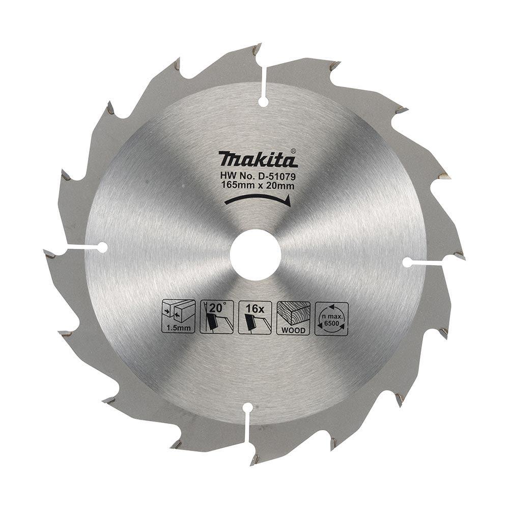 MAKITA 165mm x 20mm x 24T Standard TCT Saw Blade D-51079