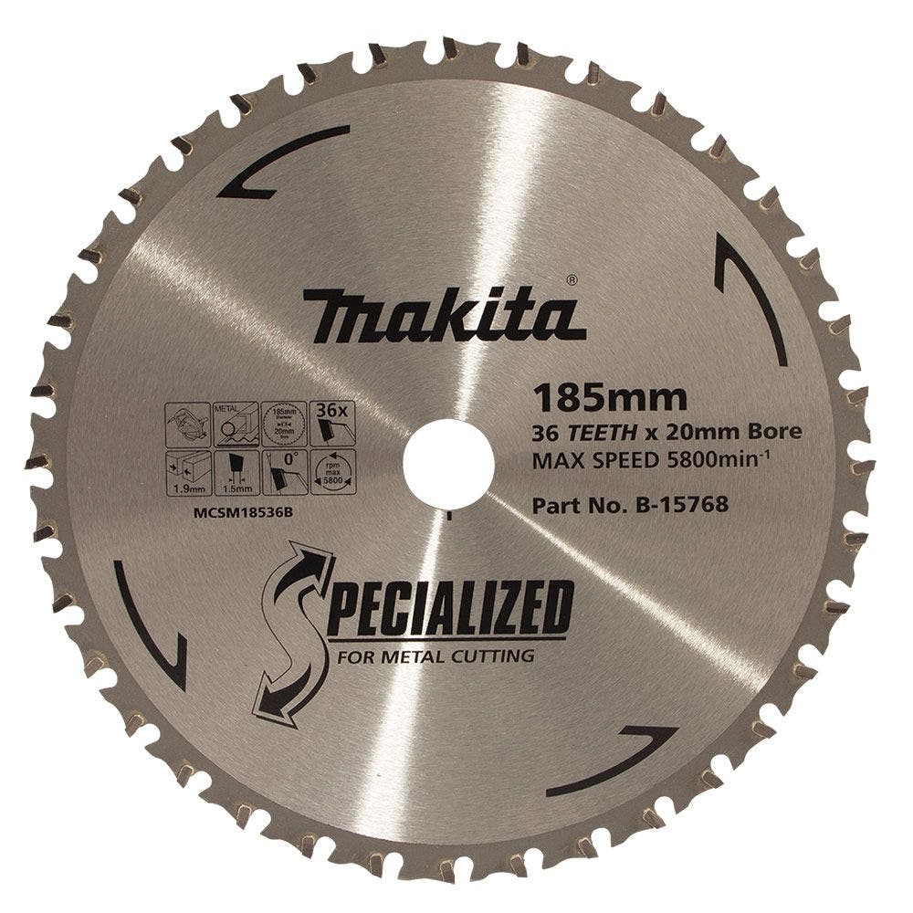 MAKITA 185mm 36T TCT Circular Saw Blade for Metal Cutting - SPECIALIZED